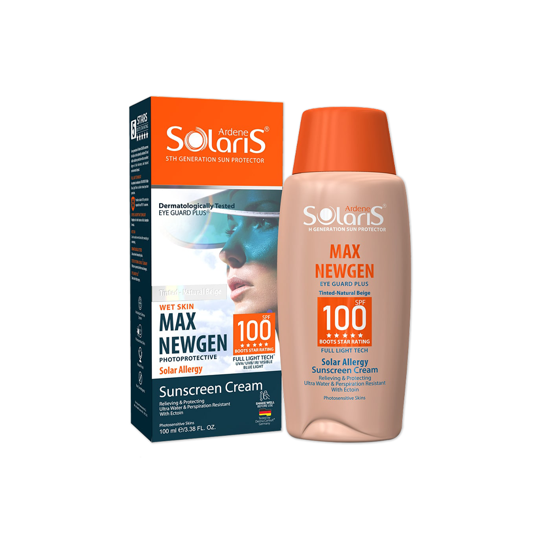 آردن سولاریس _MAX NEWGEN ضدآفتاب SPF100 _پوست های حساس به آفتاب _رنگی بژ طبیعی	