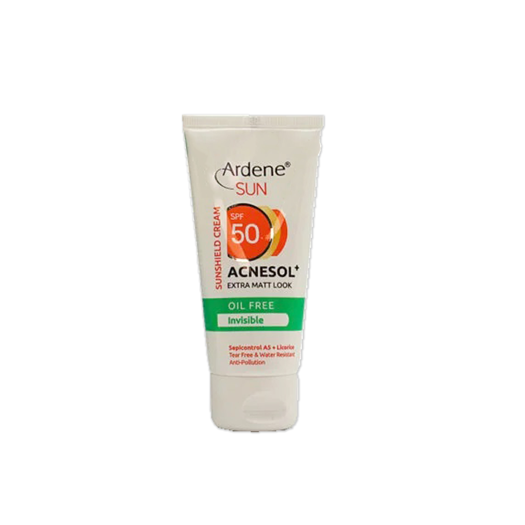 کرم ضدآفتاب آکنه سول پلاس SPF50 بی رنگ فاقد چربی آردن سان