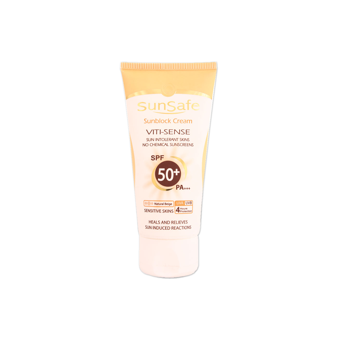 كرم ضد آفتاب +SPF 50 فیزیکال پوست حساس سان سیف2